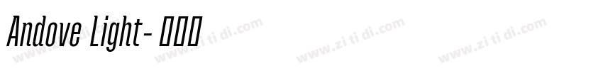 Andove Light字体转换